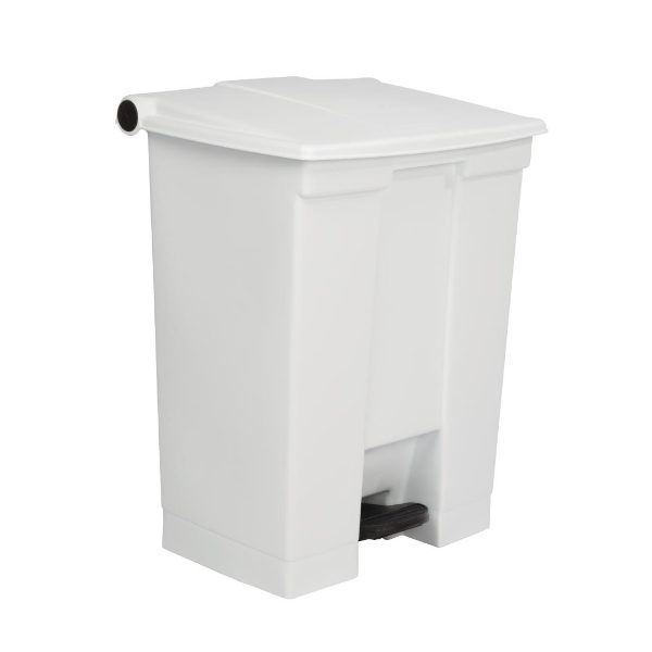70L Step On Container Bin White