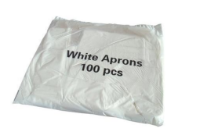 Flat Pack Poly Apron White