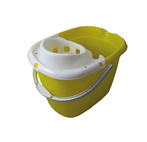 Plastic 12L Mop Bucket and Wringer Yellow 