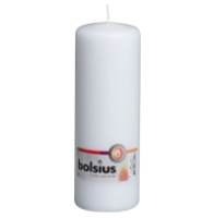 BOLSIUS White Pillar Candle 200x70mm