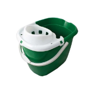 Plastic 12L Mop Bucket and Wringer Green 