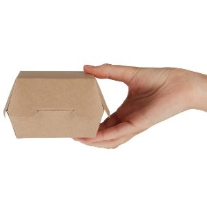 Colpac Compostable Kraft Burger Boxes Small 108mm (Pack of 250)