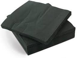 2ply 40cm Soft Tissue Napkins Black