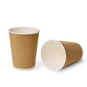 12oz Compostable Ripple Hot Cup