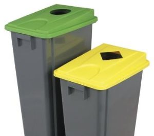 Slimline Green Lid Recycling Bin 80L
