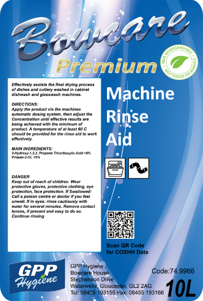 Bowcare Premium Dishwash Rinse Aid